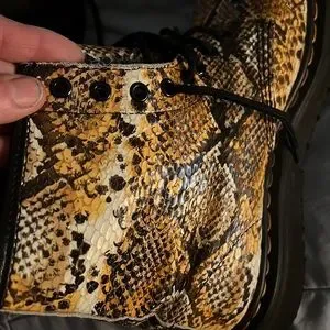 Dr. Martens | Shoes | Dr Marten Snake Leather Boots Browntan  display picture 3